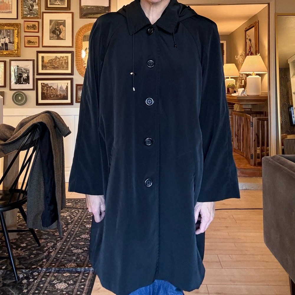 Black rain coat